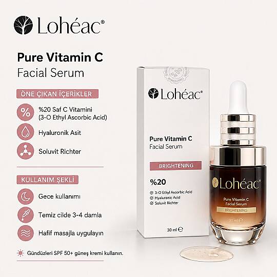 Lohéac %20 Pure Vitamin C Aydınlatıcı Yüz Serumu 30 ml - 2