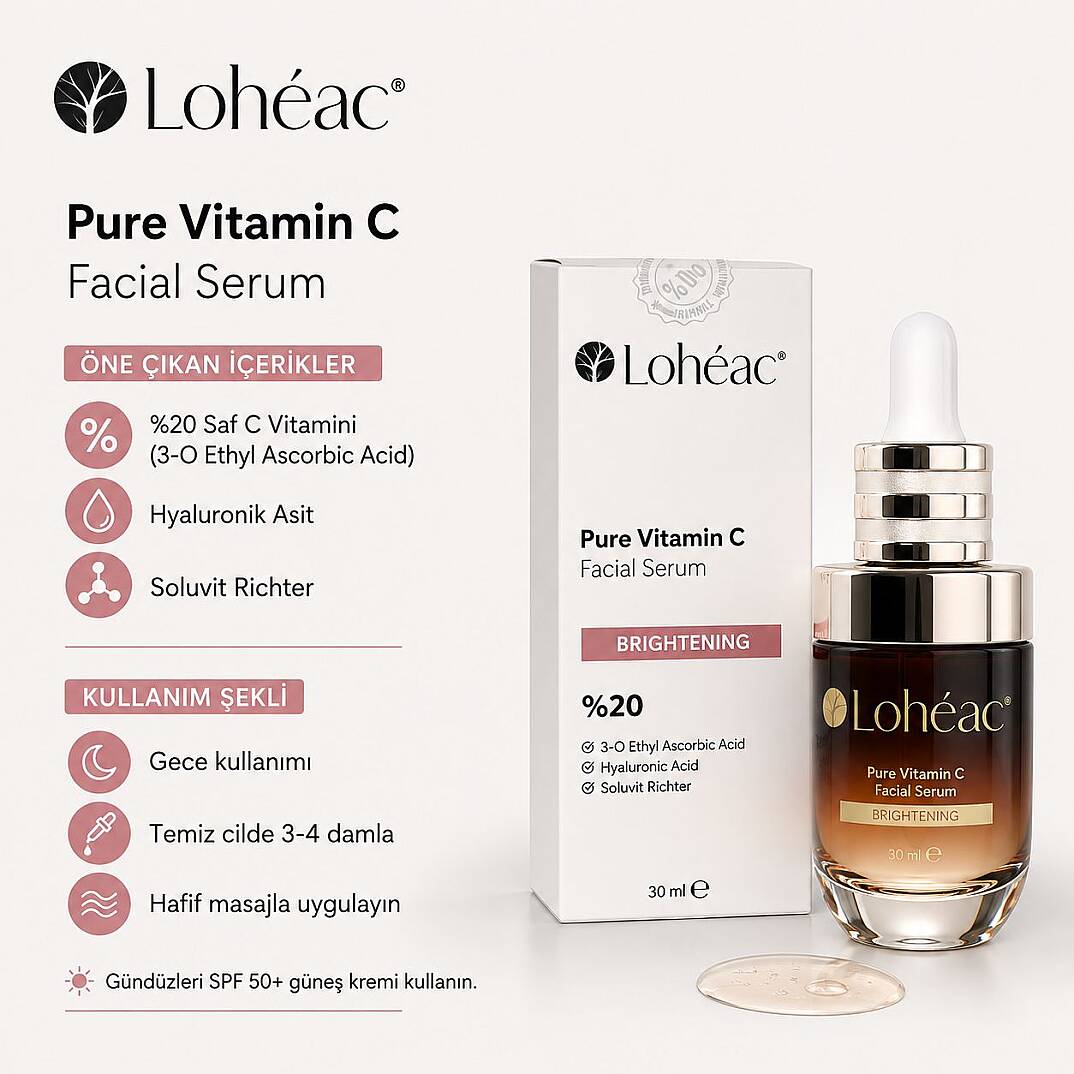 Lohéac %20 Pure Vitamin C Aydınlatıcı Yüz Serumu 30 ml - 2