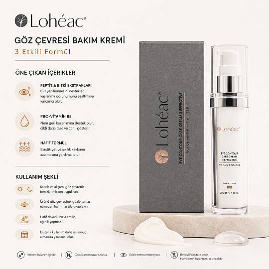 Lohéac 3 Etkili Göz Çevresi Bakım Kremi 30 ml Anti-Aging - 2