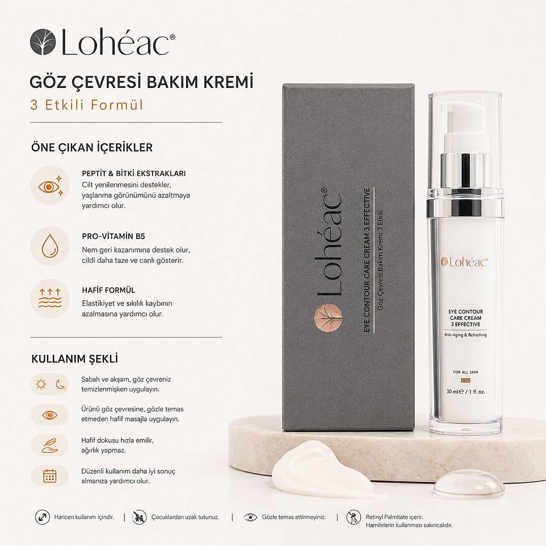 Lohéac 3 Etkili Göz Çevresi Bakım Kremi 30 ml Anti-Aging - 2