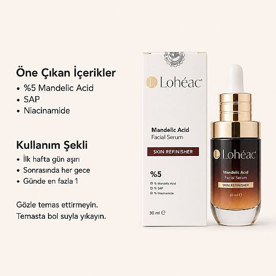 Lohéac %5 Mandelik Asit ve Niacinamide Yüz Serumu 30 ml - 2