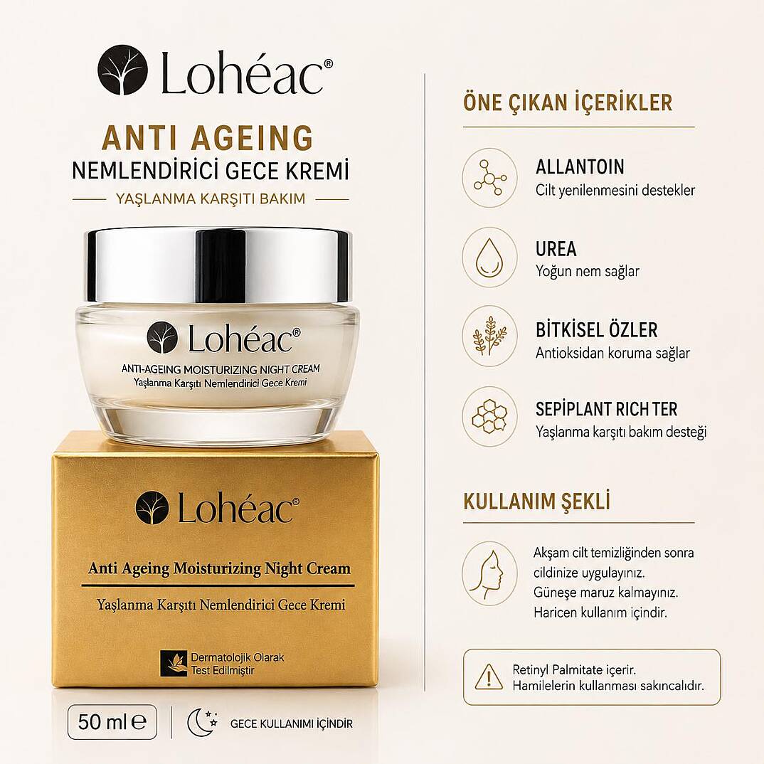 Lohéac Anti Aging Nemlendirici Gece Kremi 50 ml Yaşlanma Karşıtı - 2