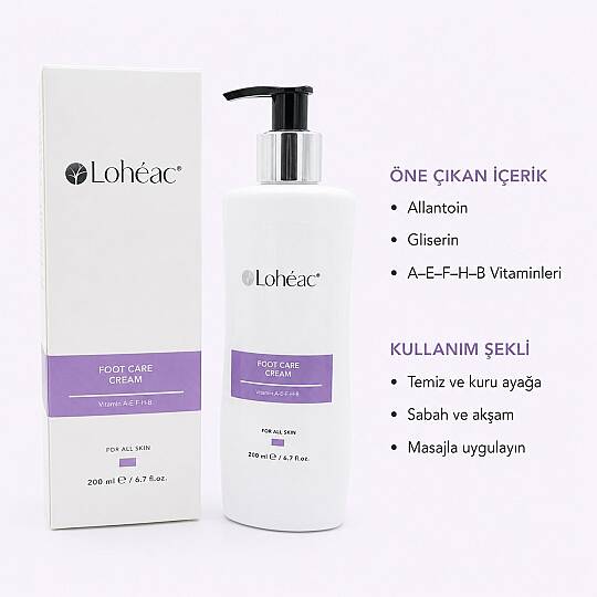 Lohéac Ayak Bakım Kremi Allantoin ve Gliserin 200 ml - 2