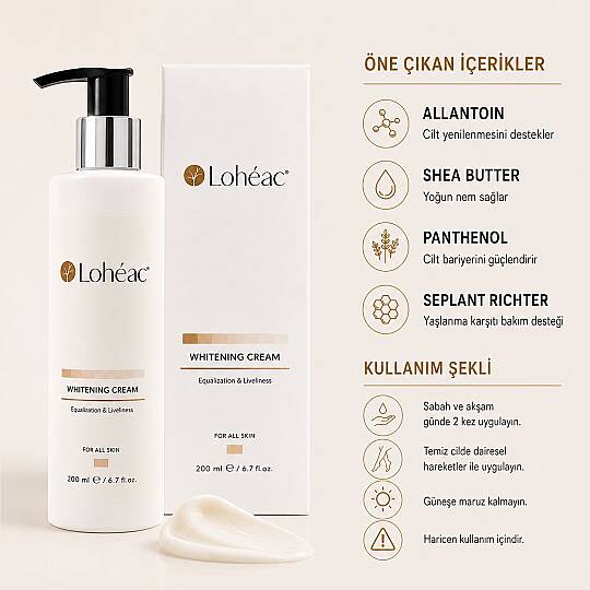 Lohéac Beyazlatıcı Krem 200 ml Leke Karşıtı Cilt Tonu Eşitleyici - 2