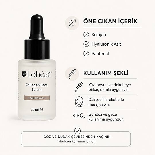 Lohéac Collagen Face Serum 30 ml Kolajen Hyalüronik Asit Panthenol - 2
