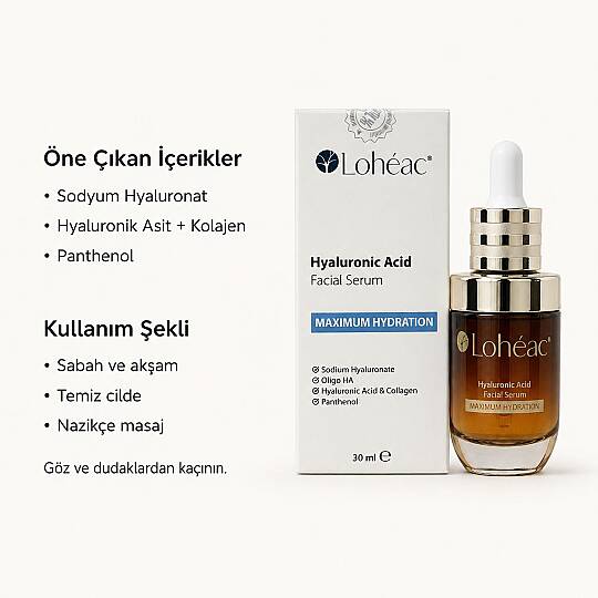 Lohéac Hyaluronic Acid Nemlendirici Yüz Serumu 30 ml - 2