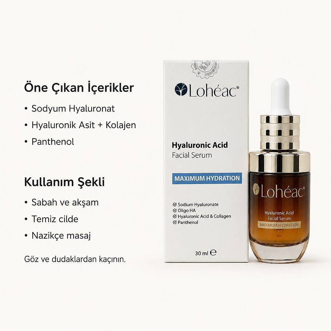 Lohéac Hyaluronic Acid Nemlendirici Yüz Serumu 30 ml - 2