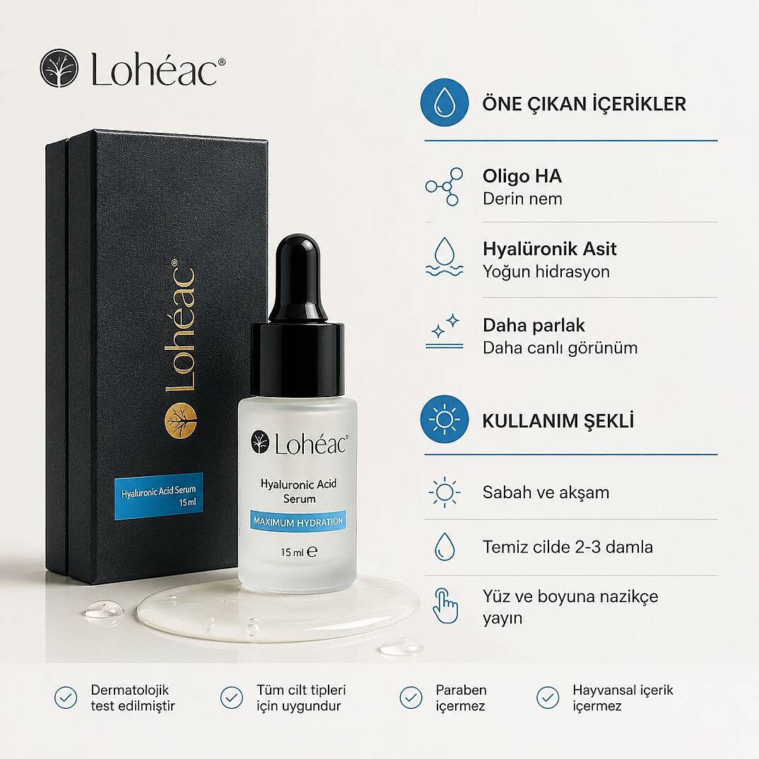 Lohéac Hyalüronik Asit Serum 15 ml Yoğun Nem ve Aydınlık Görünüm - 2