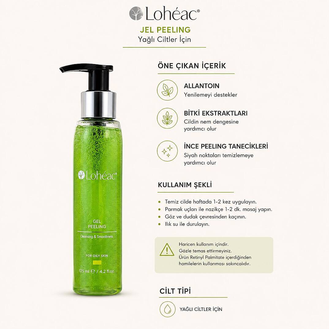 Lohéac Jel Peeling Yağlı Ciltler İçin Siyah Nokta Karşıtı 125 ml - 2