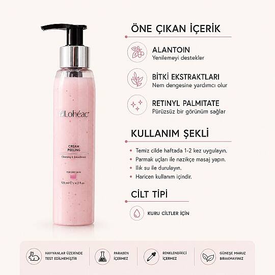 Lohéac Krem Peeling Kuru Ciltler İçin Arındırıcı Bakım 125 ml - 2