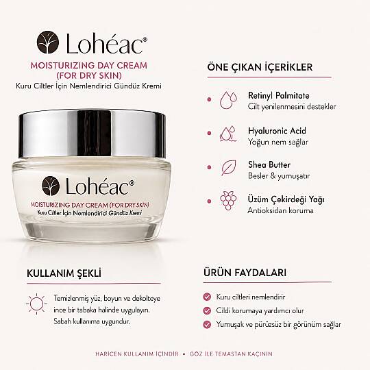 Lohéac Kuru Ciltler İçin Nemlendirici Gündüz Kremi 50 ml - 2