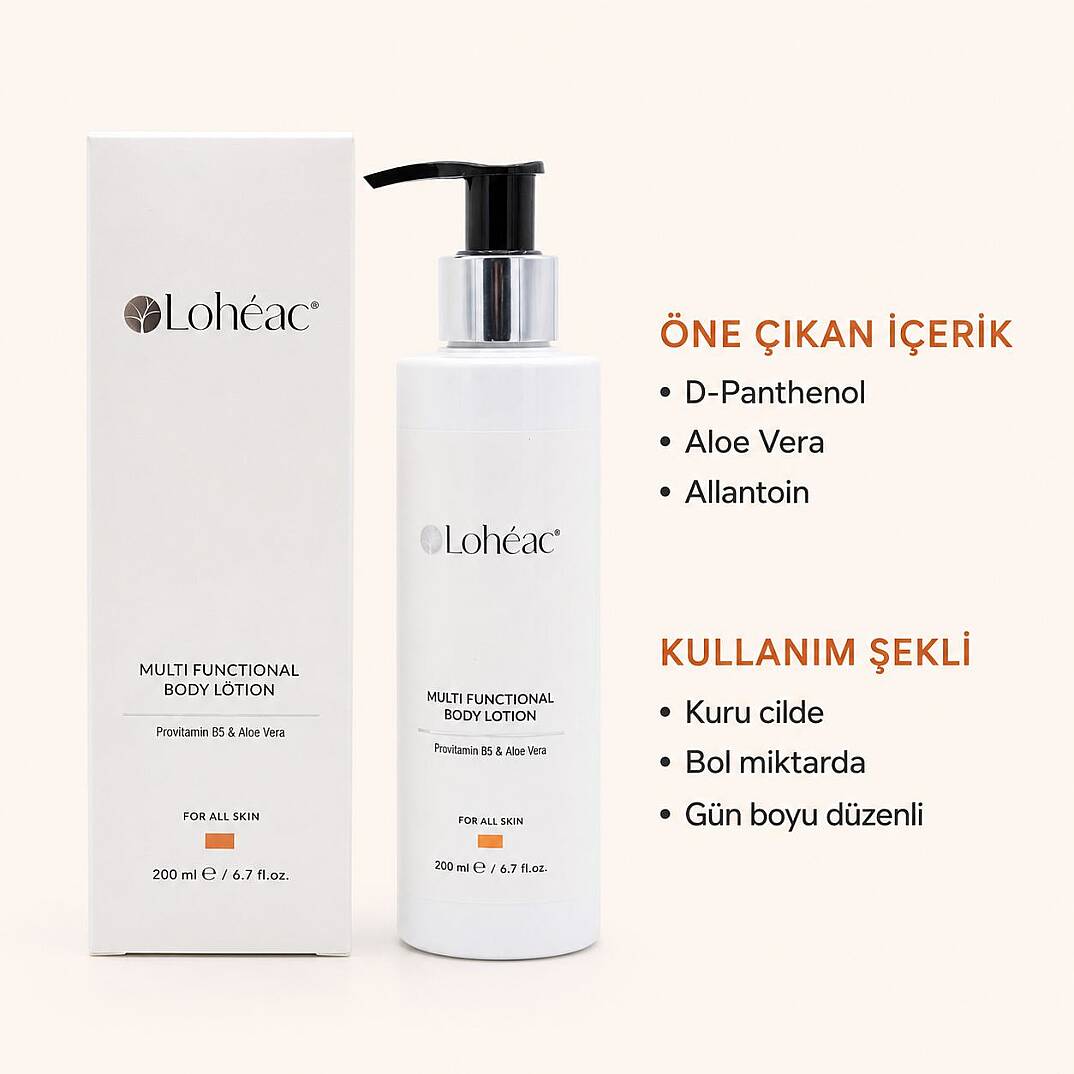 Lohéac Multi Fonksiyonel Vücut Losyonu B5 Aloe Vera 200 ml - 2