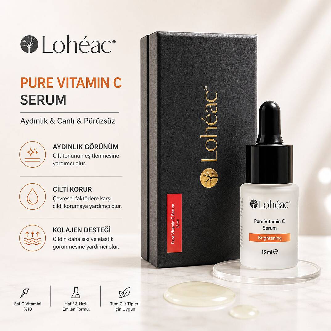 Lohéac Pure Vitamin C Serum 15 ml Aydınlatıcı Cilt Bakım Serumu - 1