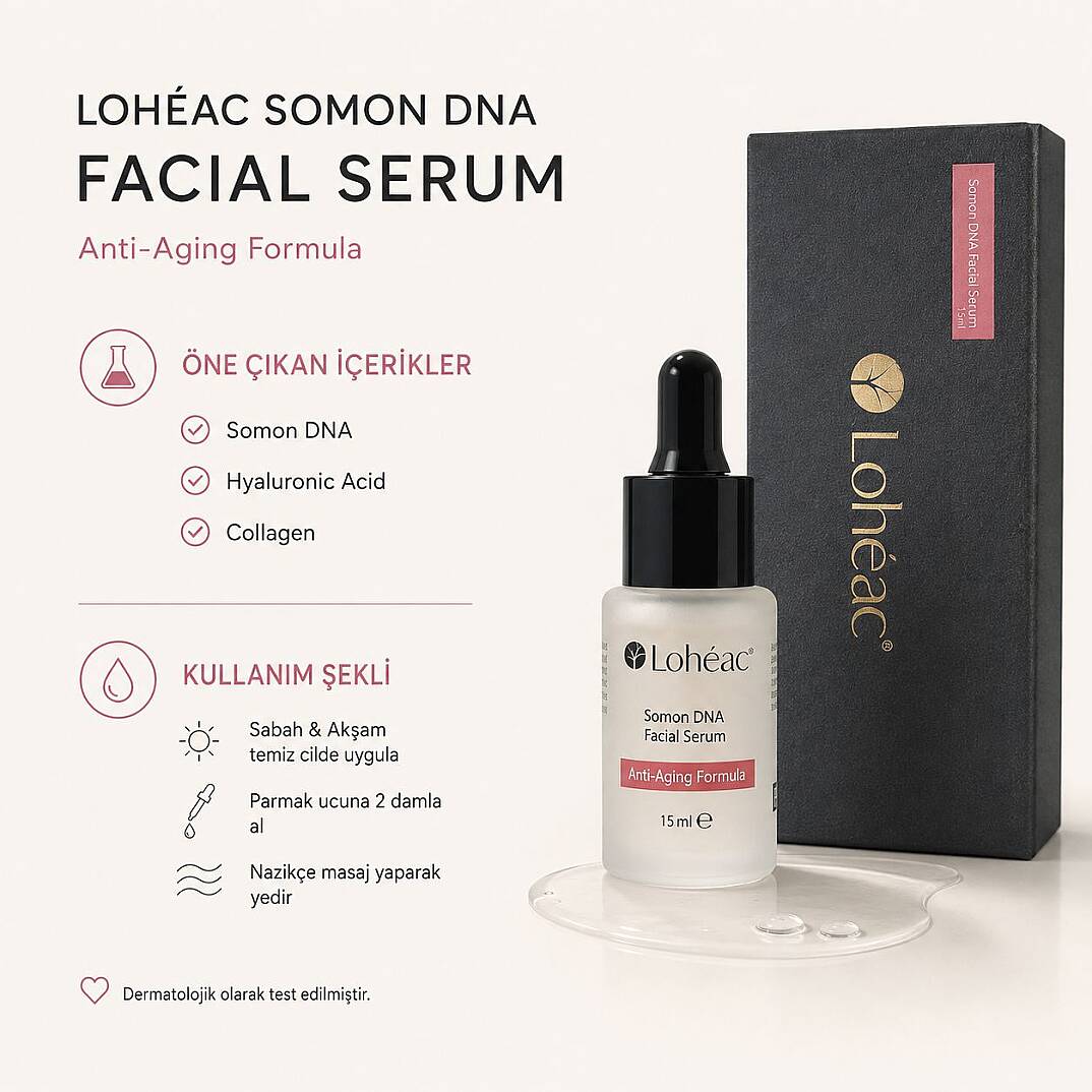 Lohéac Somon DNA Yüz Serumu Hyaluronik Asit & Kolajen 15 ml - 2