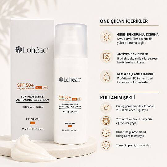 Lohéac SPF 50+ Güneş Kremi UVA UVB Koruma 75 ml - 2