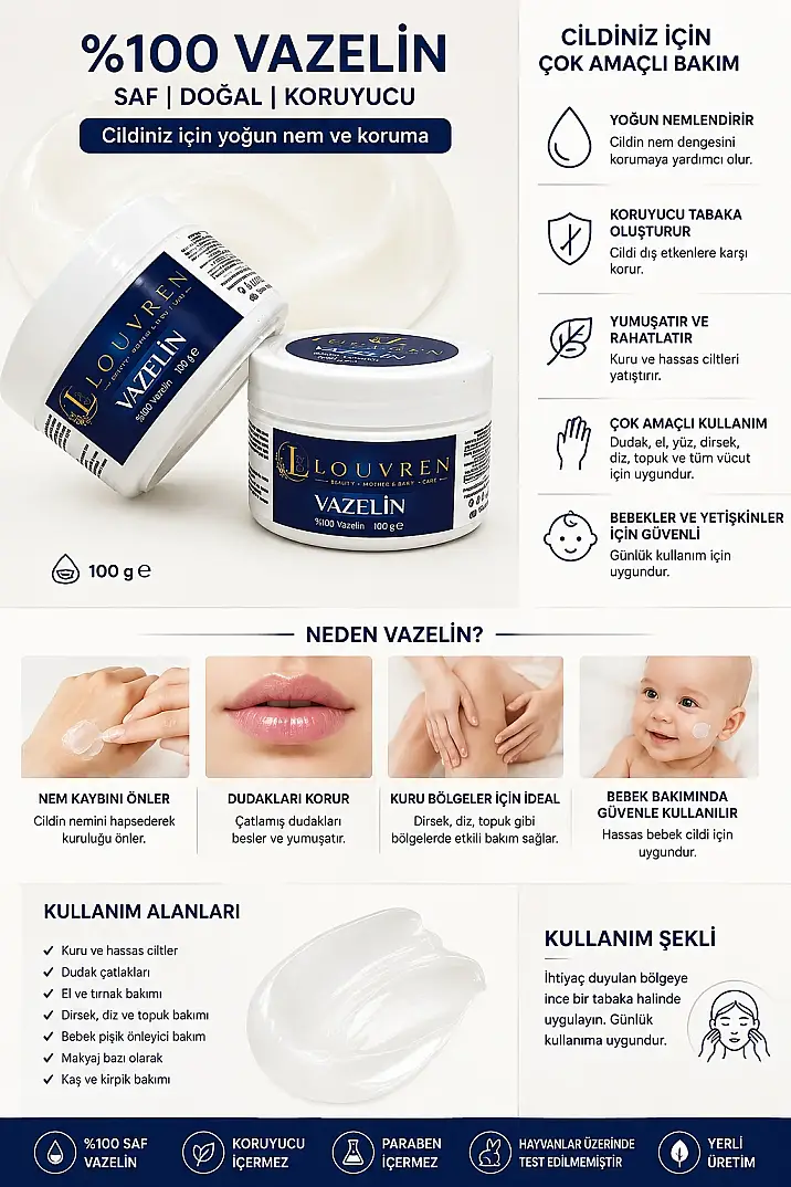 louvren %100 Vazelin 100 g - 3