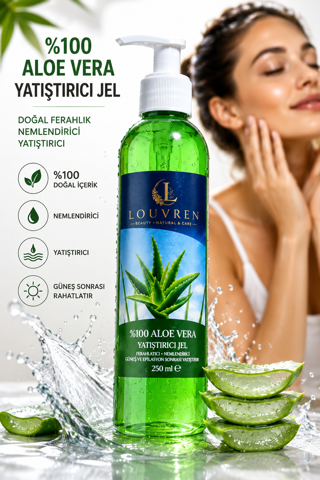 louvren aloe vera yatıştırıcı 200 ML - 2
