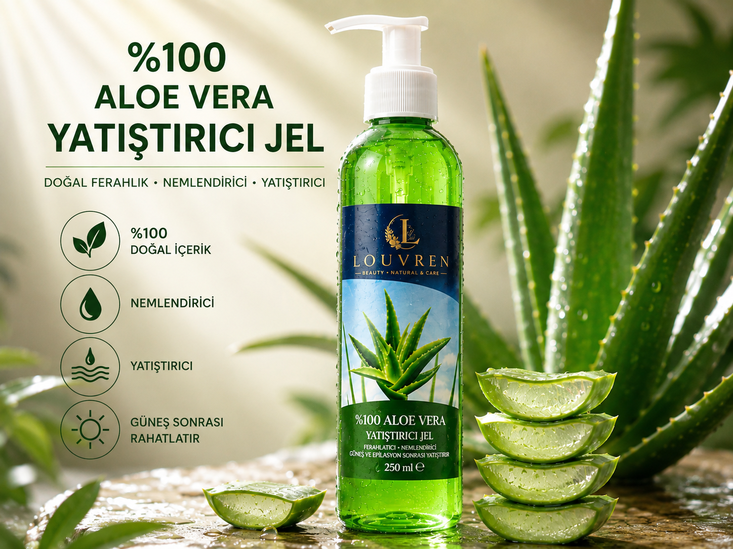 louvren aloe vera yatıştırıcı 200 ML - 2