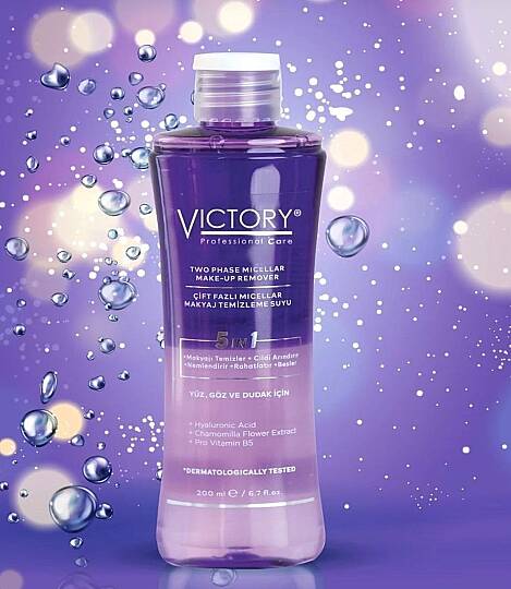Victory Makyaj Temizleme Suyu Çift Fazlı Micellar Tüm Ciltler Için 200 ml - 4