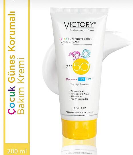 Victory SPF50+ Yüksek Güneş Korumalı Çocuk Vücut Kremi - 200 ML
