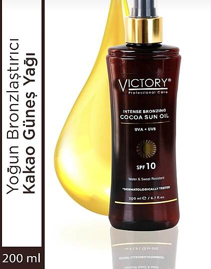Victory Yoğun Bronzlaştırıcı Güneş Kakao Yağı Spf10 200 ml