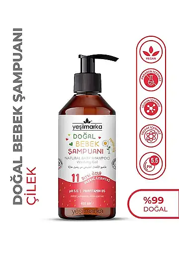 YEŞİLMARKA Doğal Bebek Şampuanı (çilek)