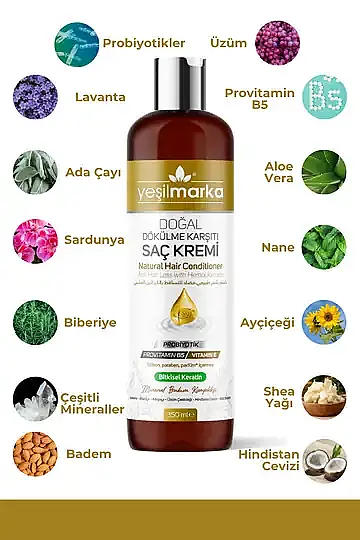 YEŞİLMARKA Doğal Dökülme Karşıtı Saç Kremi - 3
