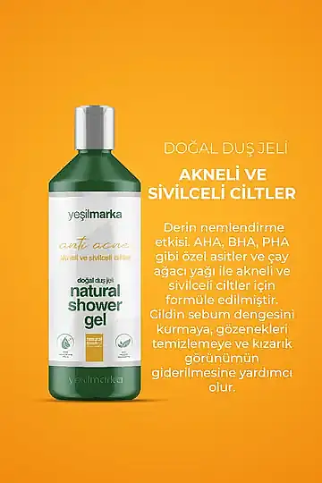YEŞİLMARKA Doğal Duş Jeli (akne ve sivilce karşıtı) - 3