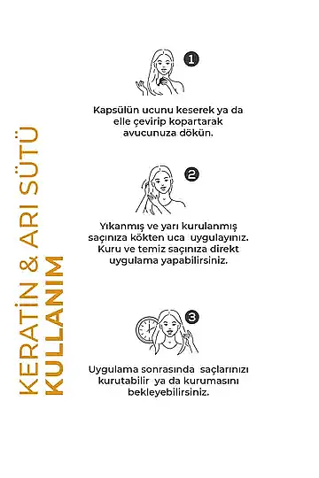 YEŞİLMARKA Saç Vitamini - Keratin Oil & Royal Jelly - Kır, Uygula & Parla! - 4