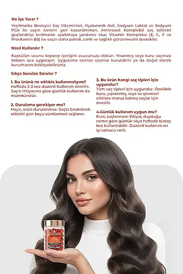 YEŞİLMARKA Saç Vitamini - Moisture Booster Canlandırıcı - Kır, Uygula & Parla! - 5