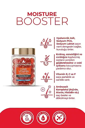 YEŞİLMARKA Saç Vitamini - Moisture Booster Canlandırıcı - Kır, Uygula & Parla! - 6