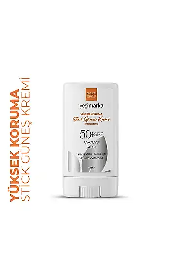YEŞİLMARKA Stick Güneş Kremi 50 Faktör (SPF) Mineral Filtreli - Yatıştırıcı Etki